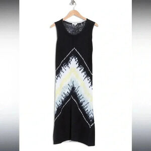 KINROSS LINEN TIE DYE PRINT DRESS IN ECLIPSE MULTI
